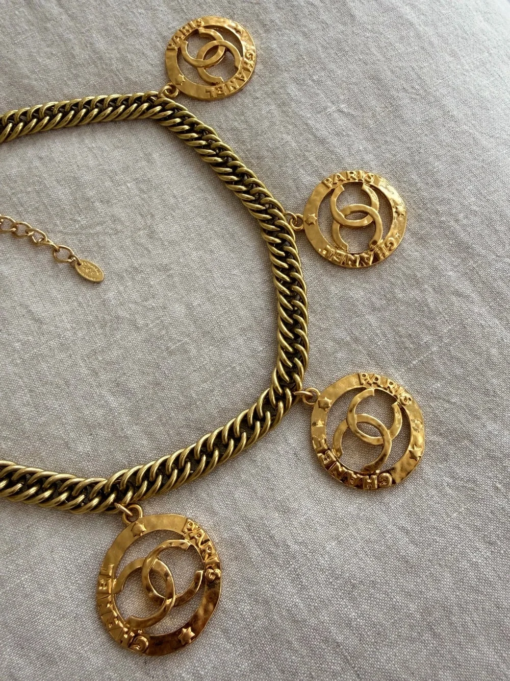 ✨CHANEL Gold-Tone Double C Charm Necklace✨